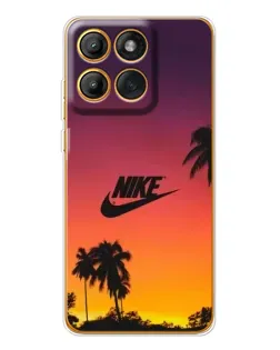 Чехол для Motorola MOTO G86 с картинкой «Nike на закате солнца»
