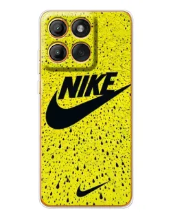 Чехол для Motorola MOTO G86 с картинкой «Желтый текстурный Nike»