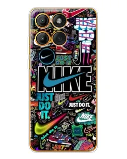 Чохол для Motorola MOTO G86 з картинкою «Яскравий колаж Nike»