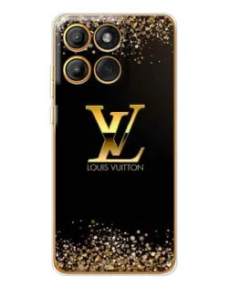 Чехол для Motorola MOTO G86 с картинкой «LV — золотые искры»