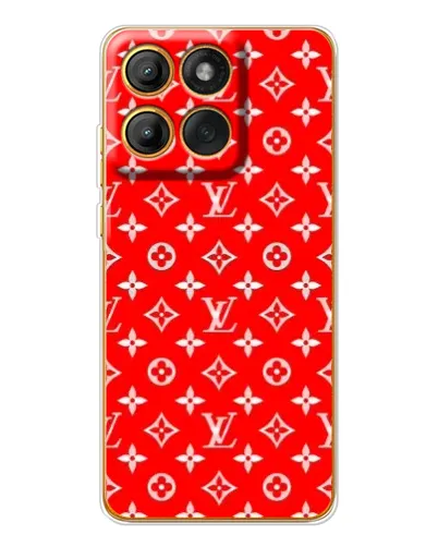 Чехол для Motorola MOTO G86 с картинкой «Яркий паттерн LV»