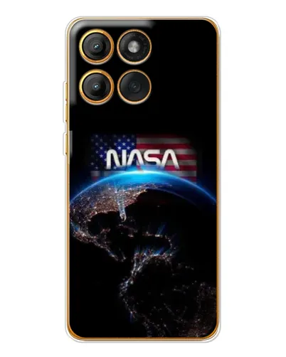 Чехол для Motorola MOTO G86 с картинкой «Земля из космоса NASA»