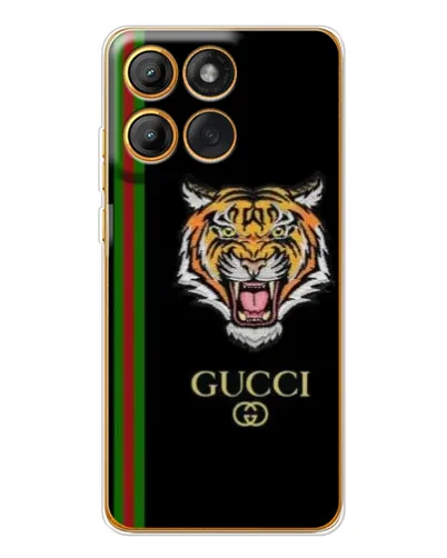 Чехол для Motorola MOTO G86 с картинкой «Тигр Gucci»