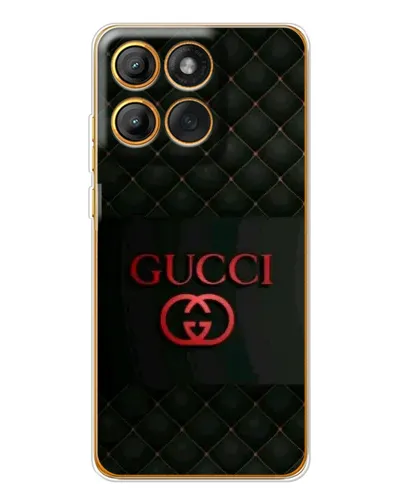 Чехол для Motorola MOTO G86 с картинкой «Gucci — стеганый черный»