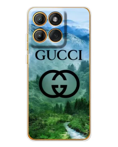 Чехол для Motorola MOTO G86 с картинкой «Gucci — горный пейзаж»