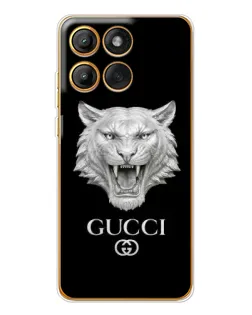 Чохол для Motorola MOTO G86 з картинкою «Gucci — срібний лев» Чохол для Motorola MOTO G86 з картинкою «Gucci — срібний лев»