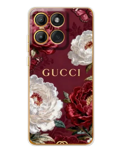 Чохол для Motorola MOTO G86 з картинкою «Gucci — бордові троянди» Чохол для Motorola MOTO G86 з картинкою «Gucci — бордові троянди»