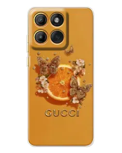 Чохол для Motorola MOTO G86 з картинкою «Gucci — золоті метелики» Чохол для Motorola MOTO G86 з картинкою «Gucci — золоті метелики»
