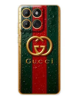 Чохол для Motorola MOTO G86 з картинкою «Gucci — фірмова смуга та золото» Чохол для Motorola MOTO G86 з картинкою «Gucci — фірмова смуга та золото»