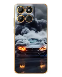 Чехол для Motorola MOTO G86 с картинкой «BMW в дыму»