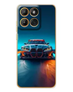 Чехол для Motorola MOTO G86 с картинкой «BMW — огни неона» Чехол для Motorola MOTO G86 с картинкой «BMW — огни неона»