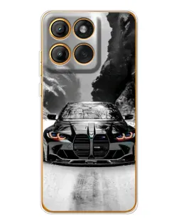 Чехол для Motorola MOTO G86 с картинкой «BMW — акварельный дрифт» Чехол для Motorola MOTO G86 с картинкой «BMW — акварельный дрифт»