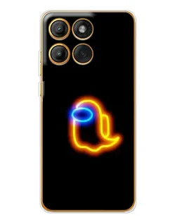 Чехол для Motorola MOTO G86 с картинкой «Among Us неоновое сияние»