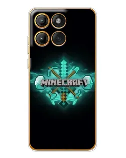 Чехол для Motorola MOTO G86 с картинкой «Minecraft Diamond лого» Чехол для Motorola MOTO G86 с картинкой «Minecraft Diamond лого»