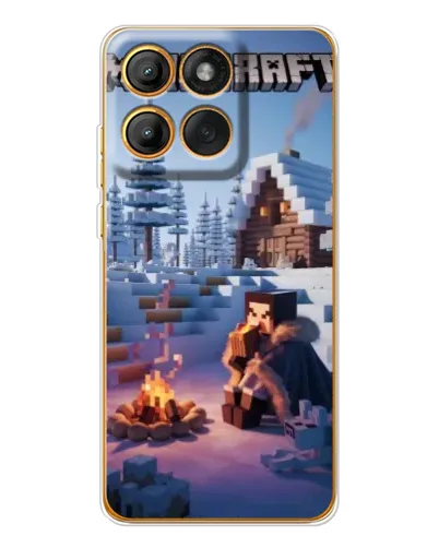 Чехол для Motorola MOTO G86 с картинкой «Зимний Minecraft» Чехол для Motorola MOTO G86 с картинкой «Зимний Minecraft»