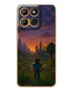 Чехол для Motorola MOTO G86 с картинкой «Стив у башни» Чехол для Motorola MOTO G86 с картинкой «Стив у башни»