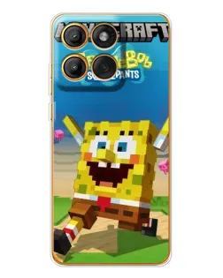 Чехол для Motorola MOTO G86 с картинкой «Губка Боб Minecraft» Чехол для Motorola MOTO G86 с картинкой «Губка Боб Minecraft»