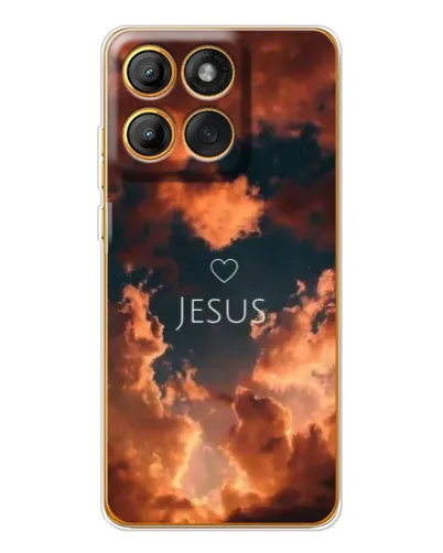 Чехол для Motorola MOTO G86 с картинкой «Сияние Имени Jesus»