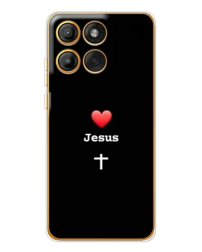 Чехол для Motorola MOTO G86 с картинкой «Сердце - Jesus»