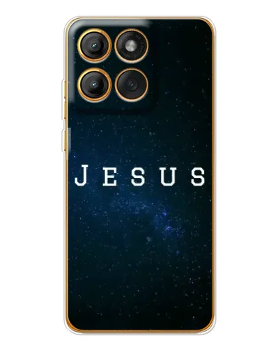 Чехол для Motorola MOTO G86 с картинкой «Звездное небо Jesus»