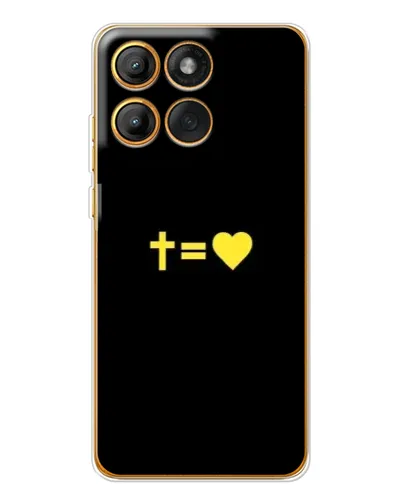 Чехол для Motorola MOTO G86 с картинкой «Сердце и Крест»