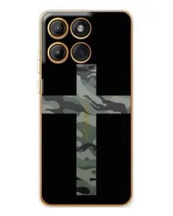 Чехол для Motorola MOTO G86 с картинкой «Милитари Крест»