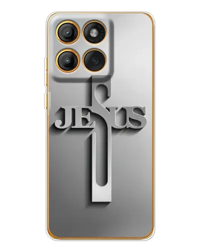 Чехол для Motorola MOTO G86 с картинкой «Металлический крест Jesus» Чехол для Motorola MOTO G86 с картинкой «Металлический крест Jesus»