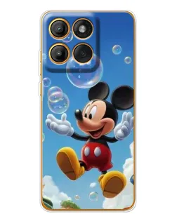 Чехол для Motorola MOTO G86 с картинкой «Mickey и мыльные пузыри»