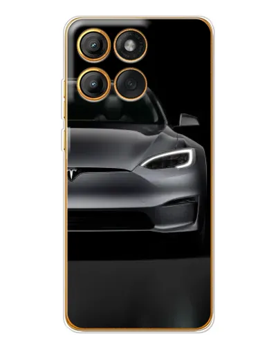 Чехол для Motorola MOTO G86 с картинкой «Tesla Model S Look»