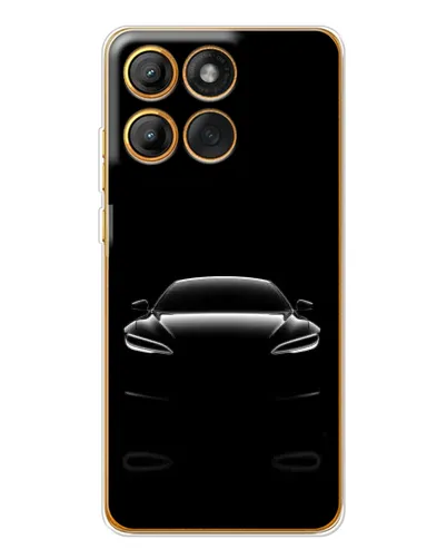 Чехол для Motorola MOTO G86 с картинкой «Силуэт Tesla Night»