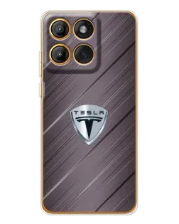 Чехол для Motorola MOTO G86 с картинкой «Металлическая текстура Tesla» Чехол для Motorola MOTO G86 с картинкой «Металлическая текстура Tesla»
