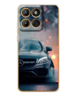 Чехол для Motorola MOTO G86 с картинкой «Mercedes — ночной город»