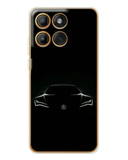 Чехол для Motorola MOTO G86 с картинкой «Mercedes — силуэт авто»