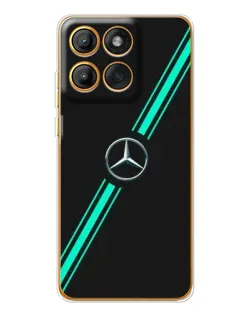 Чехол для Motorola MOTO G86 с картинкой «Спортивные линии Mercedes»