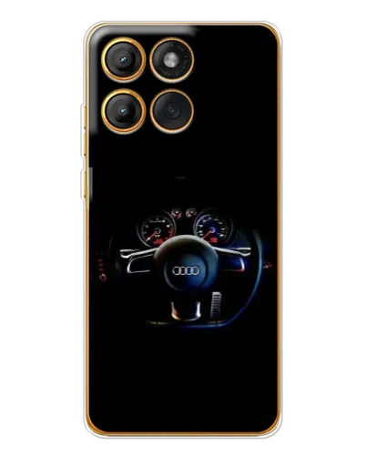 Чехол для Motorola MOTO G86 с картинкой «Салон Audi — руль»