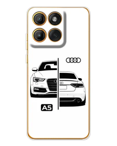 Чехол для Motorola MOTO G86 с картинкой «Audi — контрастный дизайн»