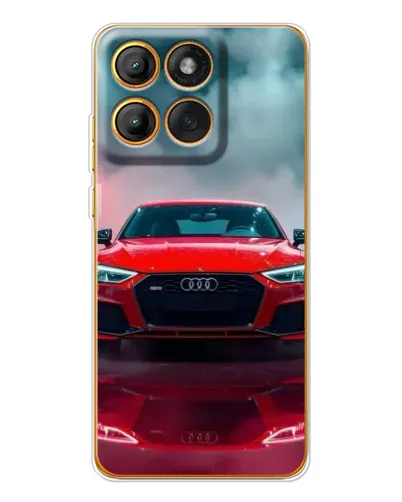 Чехол для Motorola MOTO G86 с картинкой «Audi RS — красный стиль»
