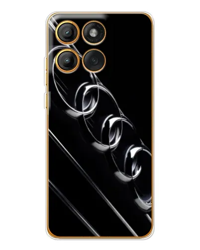 Чехол для Motorola MOTO G86 с картинкой «Audi — абстрактные кольца»