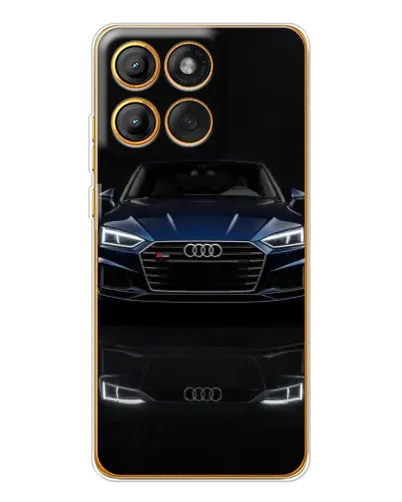Чехол для Motorola MOTO G86 с картинкой «Audi — ночное отражение»