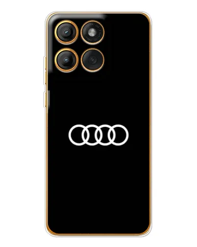 Чехол для Motorola MOTO G86 с картинкой «Audi White Logo»