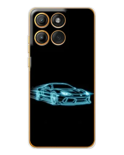 Чехол для Motorola MOTO G86 с картинкой «Неоновый контур Lamborghini» Чехол для Motorola MOTO G86 с картинкой «Неоновый контур Lamborghini»