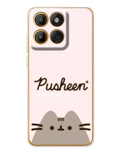 Чехол для Motorola MOTO G86 с картинкой «Pusheen логотип»