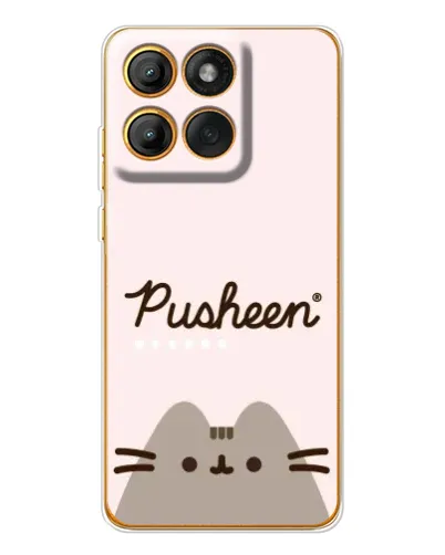 Чехол для Motorola MOTO G86 с картинкой «Pusheen логотип»