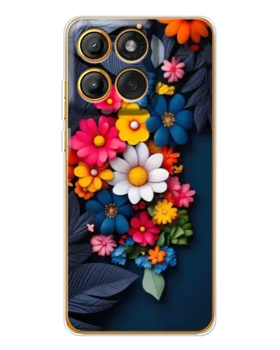 Чехол для Motorola MOTO G86 с картинкой «Цветочная феерия»