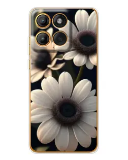 Чехол для Motorola MOTO G86 с картинкой «Белые маргаритки макро»