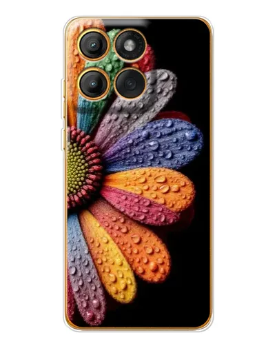 Чехол для Motorola MOTO G86 с картинкой «Радужный цветок»