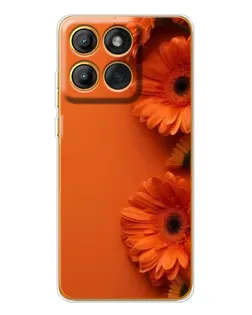 Чехол для Motorola MOTO G86 с картинкой «Оранжевые герберы»