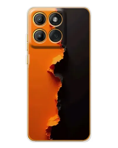 Чехол для Motorola MOTO G86 с картинкой «Оранжевый разлом» Чехол для Motorola MOTO G86 с картинкой «Оранжевый разлом»