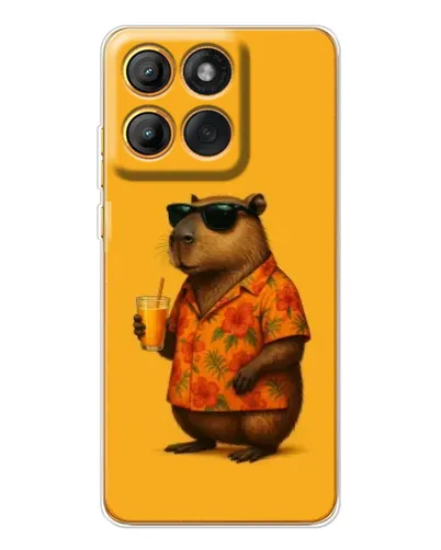 Чехол для Motorola MOTO G86 с картинкой «Капибара на отдыхе»