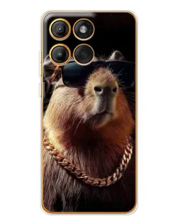 Чохол для Motorola MOTO G86 з картинкою «Капібара золотий ланцюг»